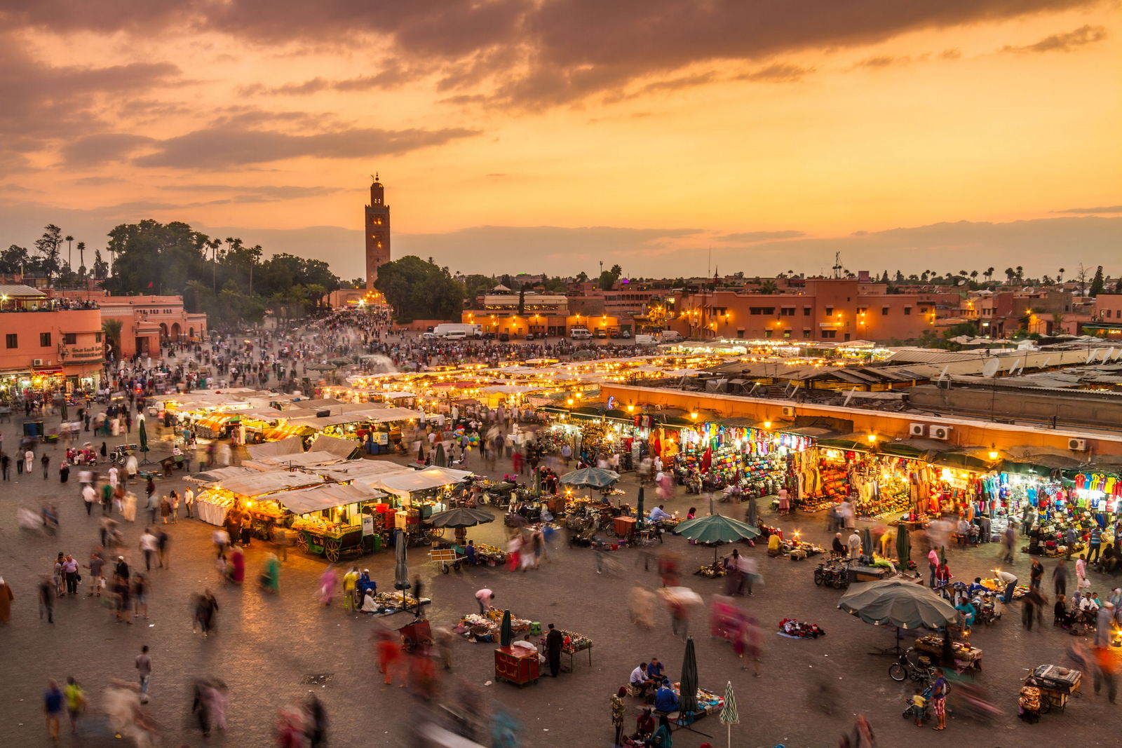 Jamaa el Fna market square, Marrakesh, Morocco, north Africa. Jemaa el-Fnaa, Djema el-Fna or Djemaa el-Fnaa is a famous square and market place in Marrakesh's medina quarter.